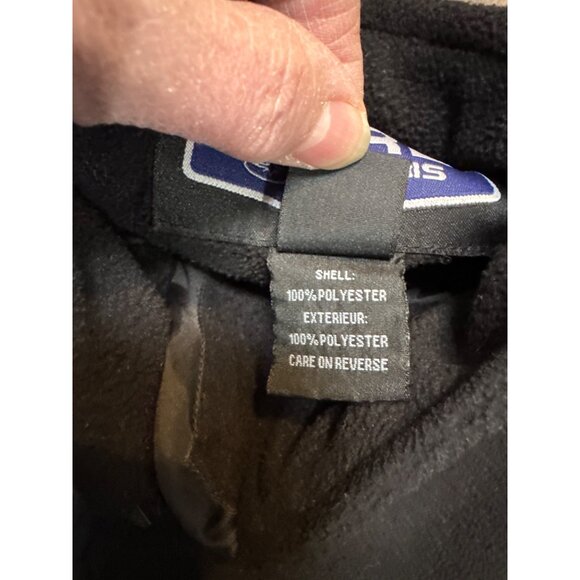 Polaris Mens Black Fleece Jacket L 100% Polyester With Zippered Pockets & Logo E - Picture 3 of 13